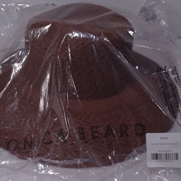 Veronica Beard FREYA taupe Redwood Mahogany Hat NWT 230 S/M - Picture 16 of 16